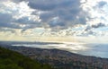 Large panoramic view  of  Beyrouth, Kaslik, jounieh in Lebanon Royalty Free Stock Photo