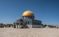 Large panoramic view on Dome on the Rock - famous mosque in Jerusalem Royalty Free Stock Photo