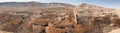 Large panoramic view of the The Holy Lavra of Saint Sabbas the Sanctified, known in Arabic as Mar Saba Royalty Free Stock Photo