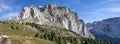 Large panoramic view on the Italian Dolomite Mountains