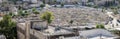 large panoramic view on muslim arabian cemetery in Hebron