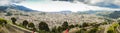 Large panoramic view of Quito city, Ecuador