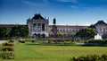 Large park in front of the main railway station Zagreb, Glavni kolodvor, Croatia