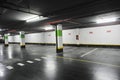 Large parking lot with garage number for residents in a multi-storey building Royalty Free Stock Photo