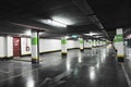 Large parking lot with garage number for residents in a multi-storey building Royalty Free Stock Photo