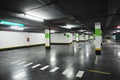 Large parking lot with garage number for residents in a multi-storey building Royalty Free Stock Photo