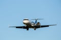 Large passenger plane on a blue sky background