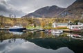 Calm and quiet Flam harbor Royalty Free Stock Photo