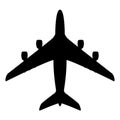 Large passenger plane ,vector illustration, Royalty Free Stock Photo