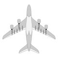 Large passenger plane ,vector illustration, Royalty Free Stock Photo