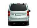 Large passenger van from the back Royalty Free Stock Photo