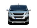 Large passenger van from the front Royalty Free Stock Photo