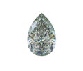 Large pear cut diamond isolated on white Royalty Free Stock Photo