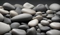 Large pebbles. Big smooth rocks. Stone texture Royalty Free Stock Photo