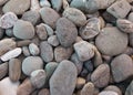 Large pebbles under the water surface photo background summer sea Royalty Free Stock Photo