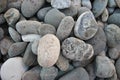 Large pebbles under the water surface photo background summer sea Royalty Free Stock Photo