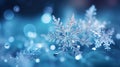 Large photo of snowflakes, winter theme