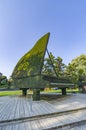 Piano made out of plant at the MosaiCulture 2018 held at Jacques Cartier Park