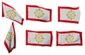 Six different positions of the flag of Sikkim Royalty Free Stock Photo