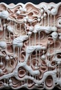 A large piece of art made of clay, AI