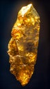 A large piece of gold is shown on black