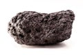 Large piece of mineral coal used in industrial fuel, on isolated white background