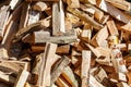 Large pile of birch firewood Royalty Free Stock Photo