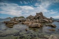 A large pile of boulders in sha Royalty Free Stock Photo