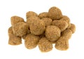 Large pile of chicken meatball dog food