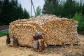 Pile of chopped fire wood Royalty Free Stock Photo