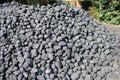 Large pile of coal rocks