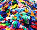 Large pile of colorful laundry Royalty Free Stock Photo