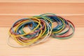 Large pile of coloured rubber bands