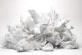 Abstract White Crumpled Paper Pile Stock Photo Royalty Free Stock Photo