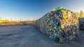 A Large Pile of Crushed Glass Bottles at a Recycling Facility Royalty Free Stock Photo