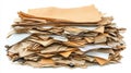 A Large Pile of Old Papers. AI Generated Royalty Free Stock Photo