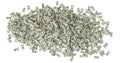 Large pile of one hundred dollar bills is falling down on a transparent background Royalty Free Stock Photo