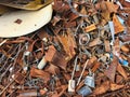 A Pile of Rusted Scrap Metal Junk