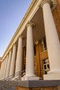 Large pillars line the courthouse entry