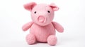 Large Pink Knit Pig Toy With Open Mouth - Whistlerian Style