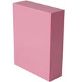 A large pink rectangular box standing upright against a white background Royalty Free Stock Photo