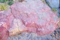 pink rock in one of the mountains of Yemen