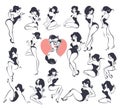 Large pinup collection Royalty Free Stock Photo