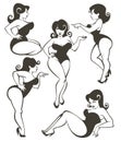 Large pinup collection Royalty Free Stock Photo