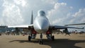 Large plane on the ground at Zhuhai International Aviation Expo and public Defense Exhibition