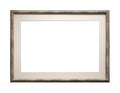 Large plastic stylized frame with a passe-partout for a picture isolated on a white background