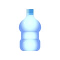 Big plastic water bottle barrel irregular shaped design with clipping path isolated on white background