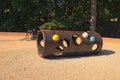 Large playground for little kids in Litomysl, Czech Respublic. Concept photo of equipment for the playground Royalty Free Stock Photo