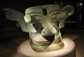 Large Portruding Bronze Mask Statue China
