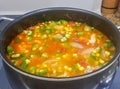 Large Pot of Vegetable or Gumbo Soup